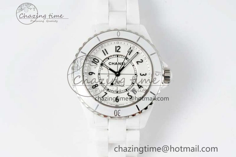 J13 33mm HTF 1:1 Best Edition Rainbow Numeral Markers Dial on Bracelet Swiss Quartz