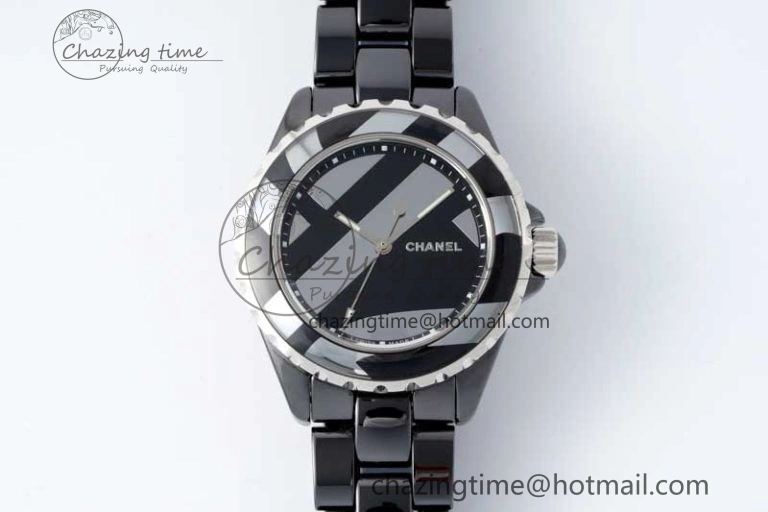 J13 33mm HTF 1:1 Best Edition Rainbow Numeral Markers Dial on Bracelet Swiss Quartz