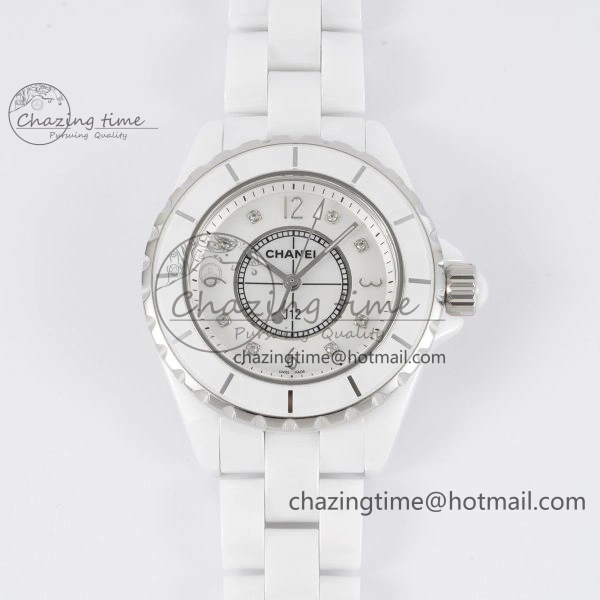 J13 33mm HTF 1:1 Best Edition Rainbow Numeral Markers Dial on Bracelet Swiss Quartz