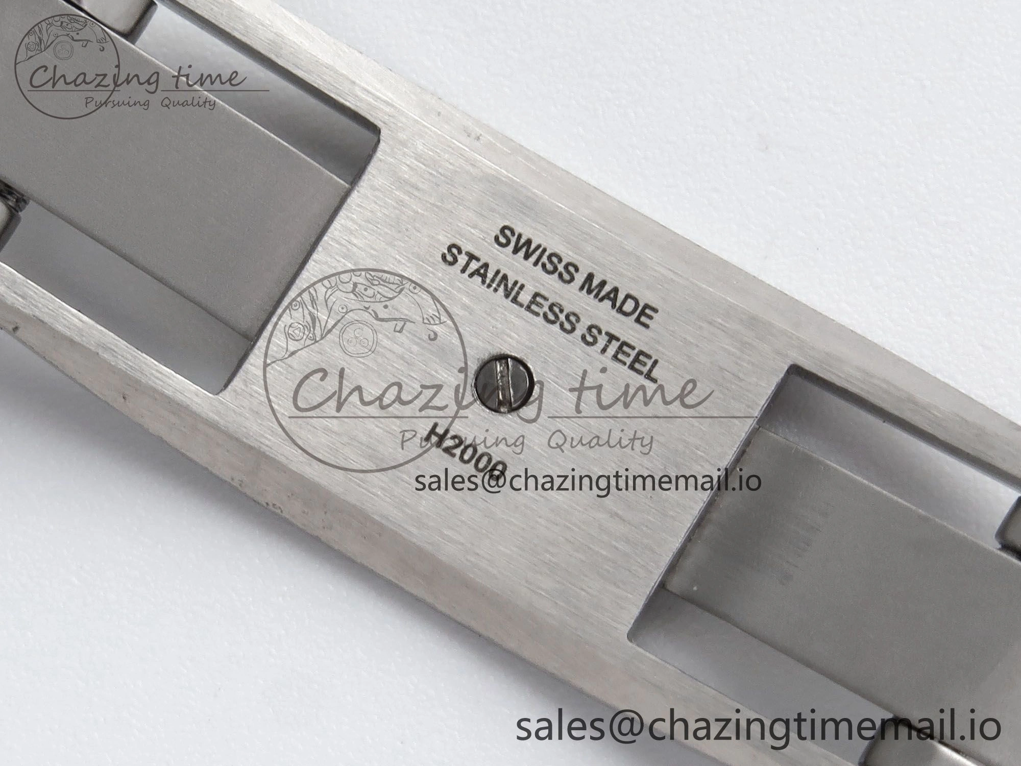 J13 33mm HTF 1:1 Best Edition White Ceramic Numeral Markers Dial on Bracelet A12.1