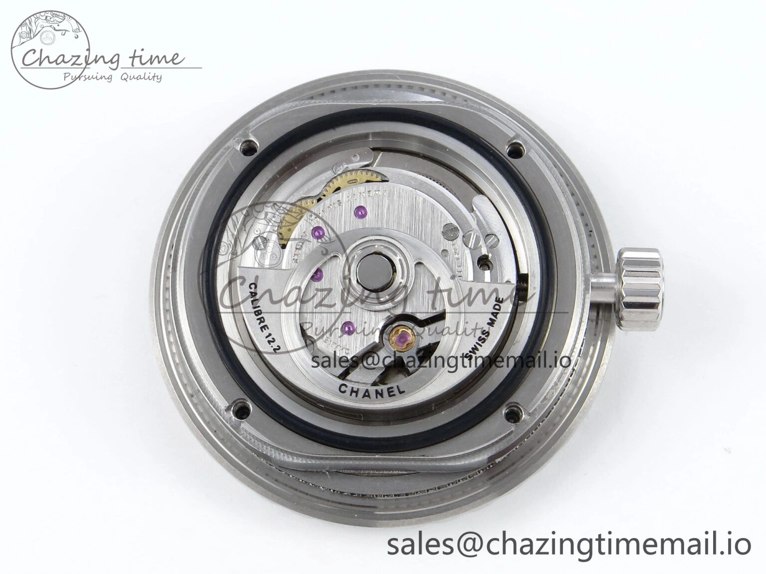 J13 33mm HTF 1:1 Best Edition White Ceramic Numeral Markers Dial on Bracelet A12.1