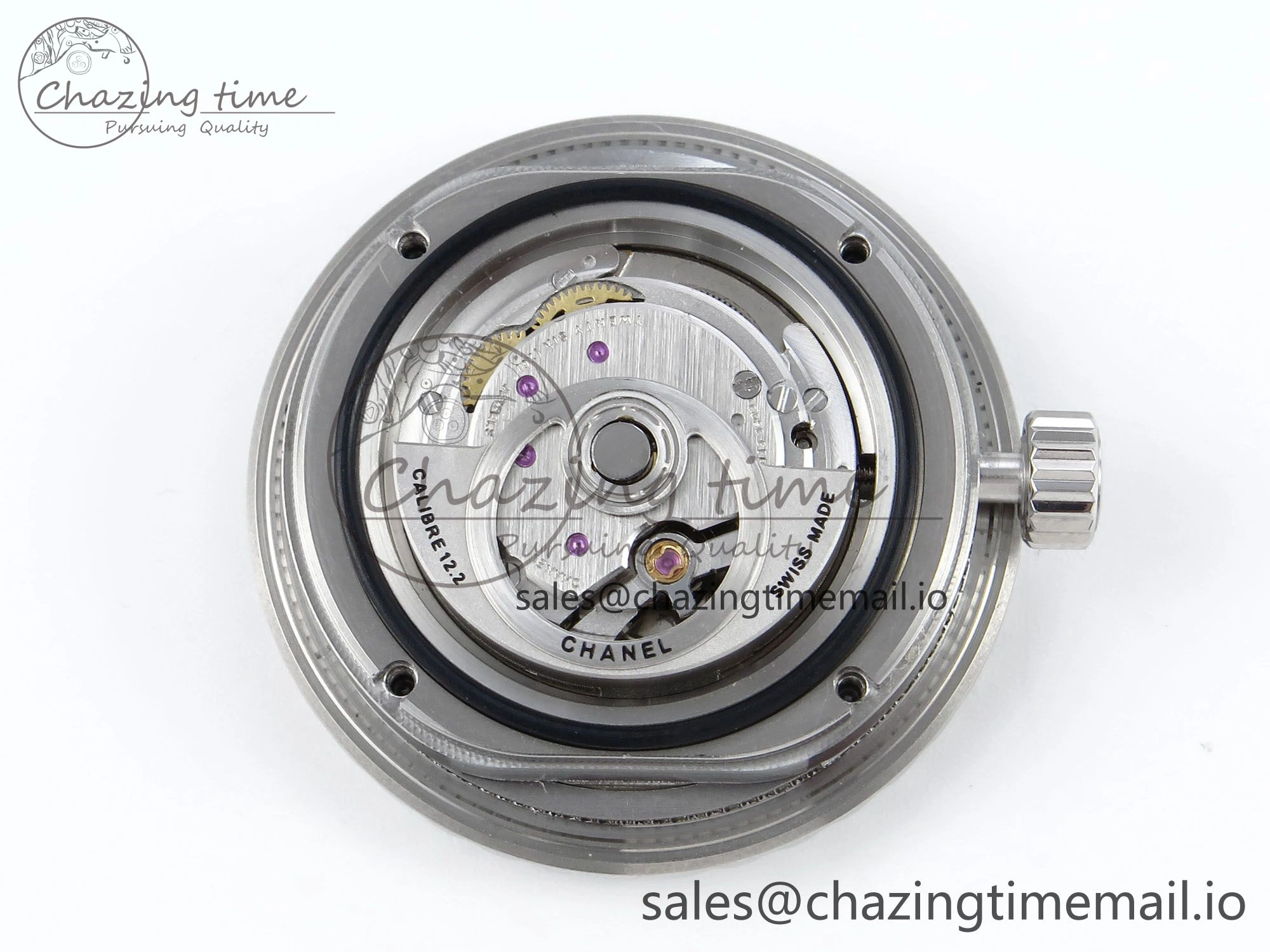 J13 33mm HTF 1:1 Best Edition White Ceramic Numeral Markers Dial on Bracelet A12.1