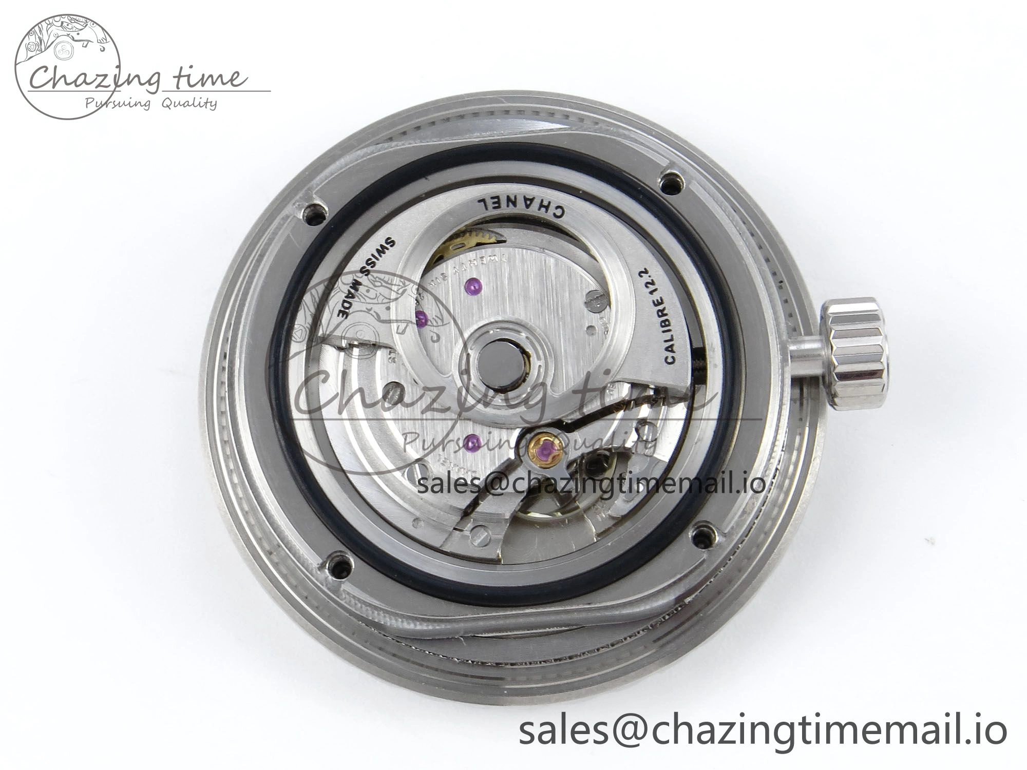 J13 33mm HTF 1:1 Best Edition White Ceramic Numeral Markers Dial on Bracelet A12.1