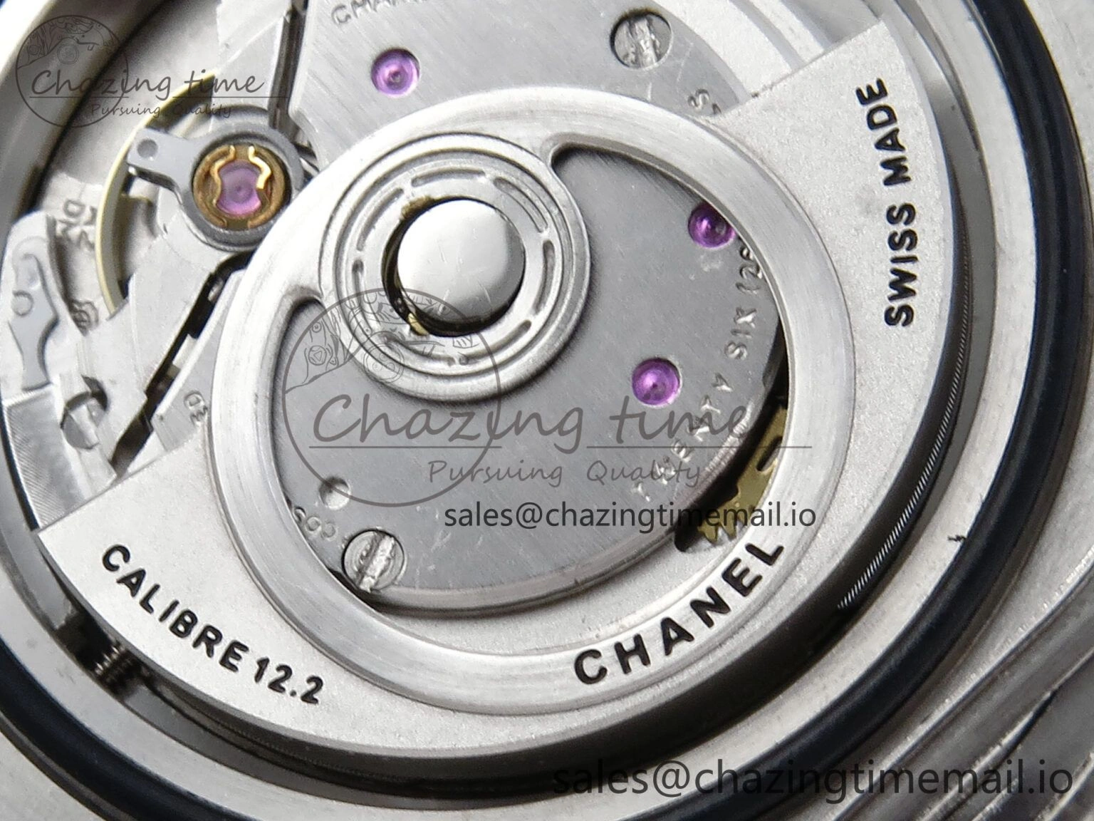 J13 33mm HTF 1:1 Best Edition White Ceramic Numeral Markers Dial on Bracelet A12.1