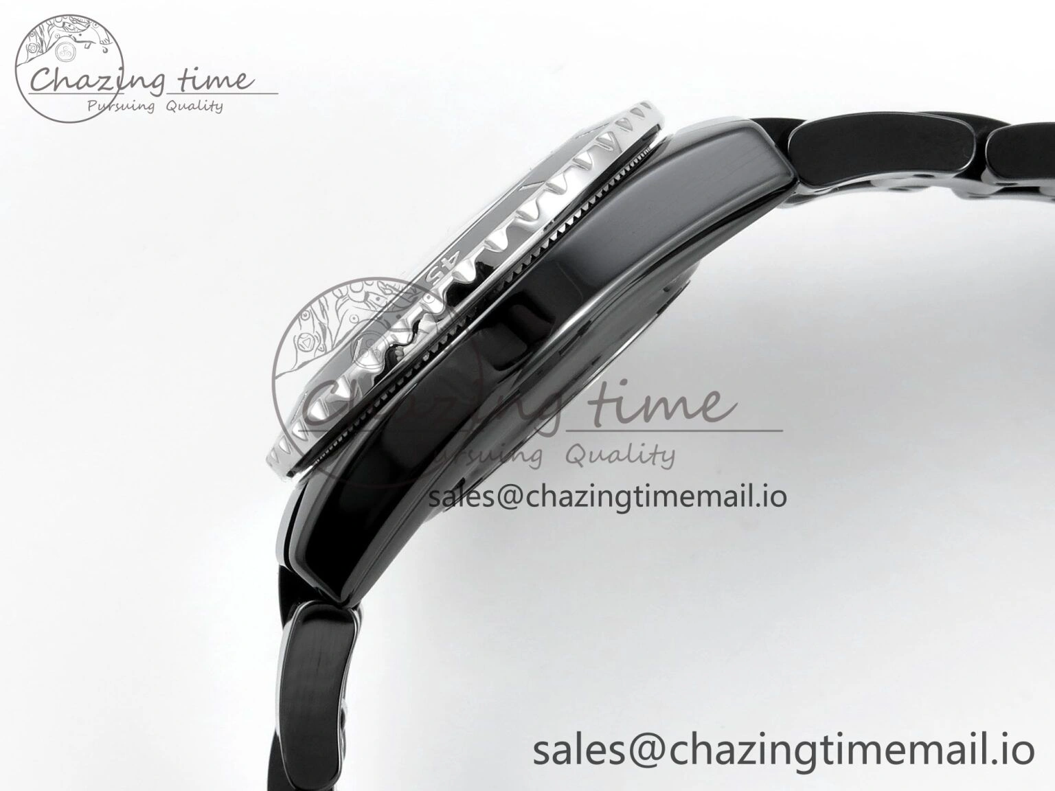 J13 33mm HTF 1:1 Best Edition White Numeral Markers Dial on Bracelet Swiss Quartz