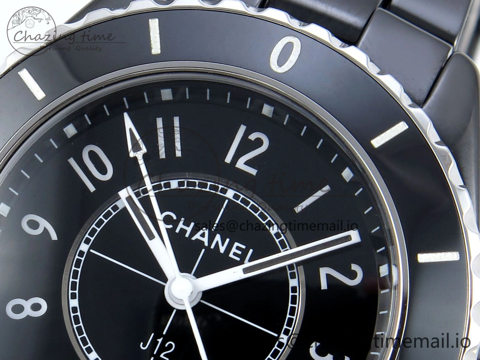 J13 33mm HTF 1:1 Best Edition White Numeral Markers Dial on Bracelet Swiss Quartz