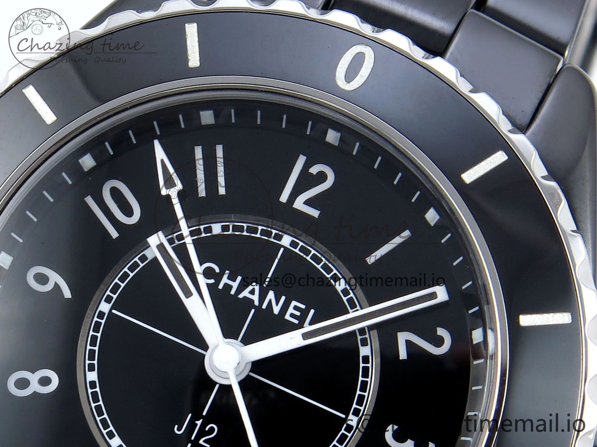 J13 33mm HTF 1:1 Best Edition White Numeral Markers Dial on Bracelet Swiss Quartz