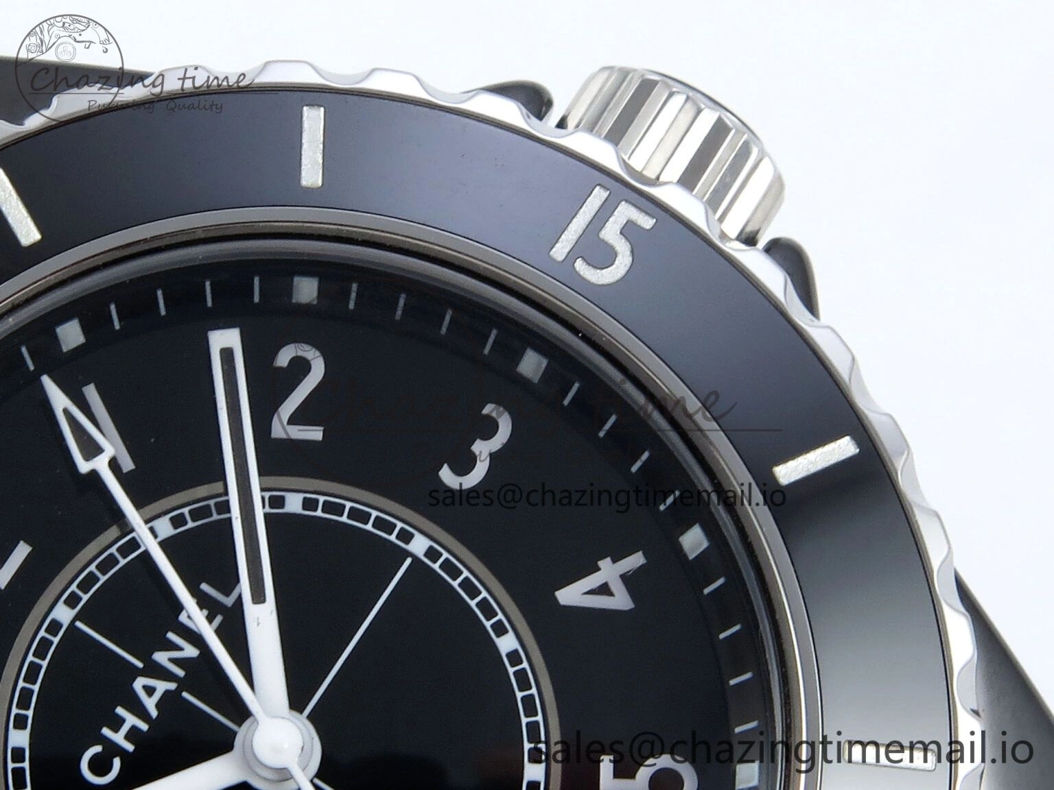 J13 33mm HTF 1:1 Best Edition White Numeral Markers Dial on Bracelet Swiss Quartz