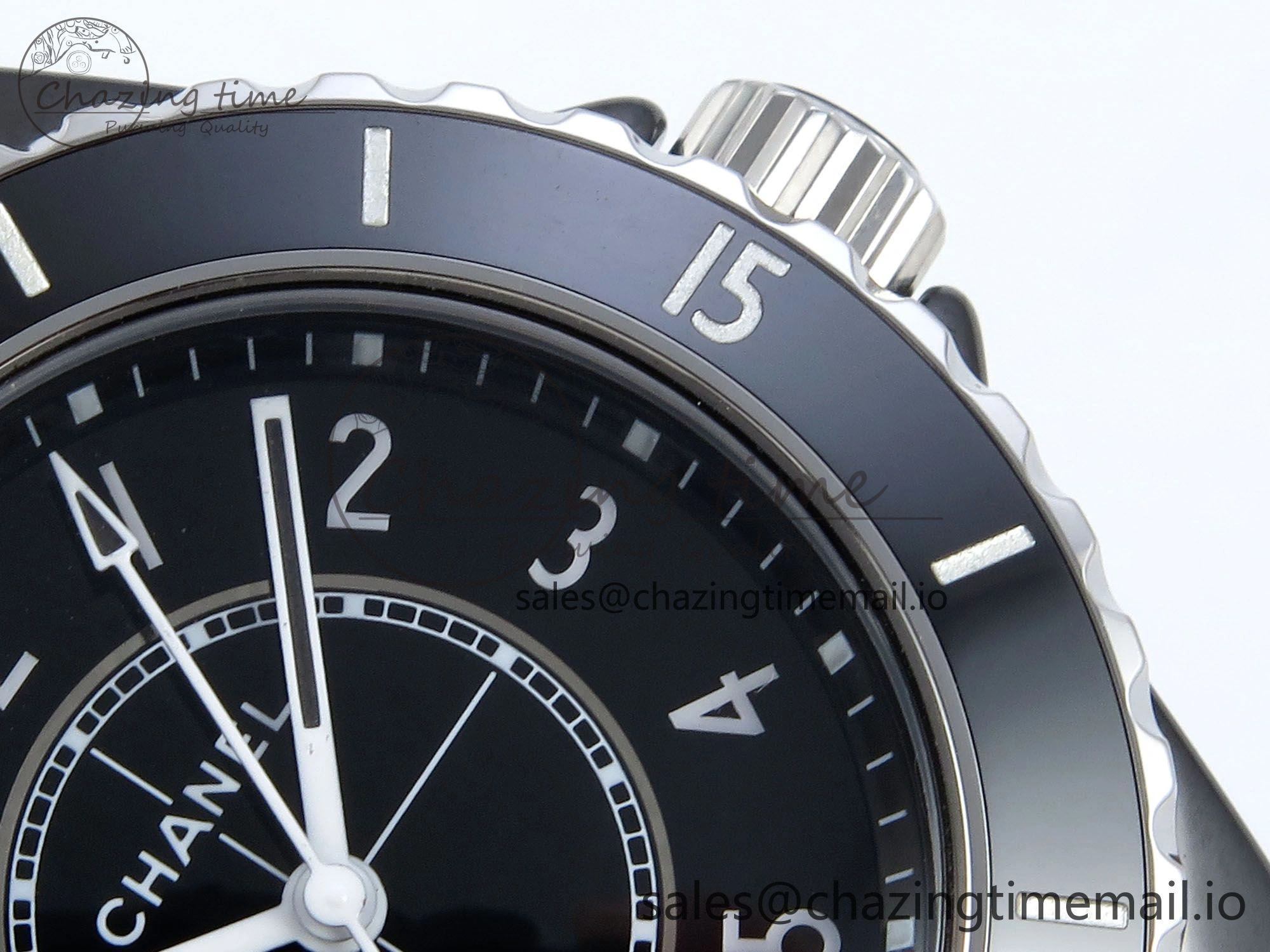 J13 33mm HTF 1:1 Best Edition White Numeral Markers Dial on Bracelet Swiss Quartz