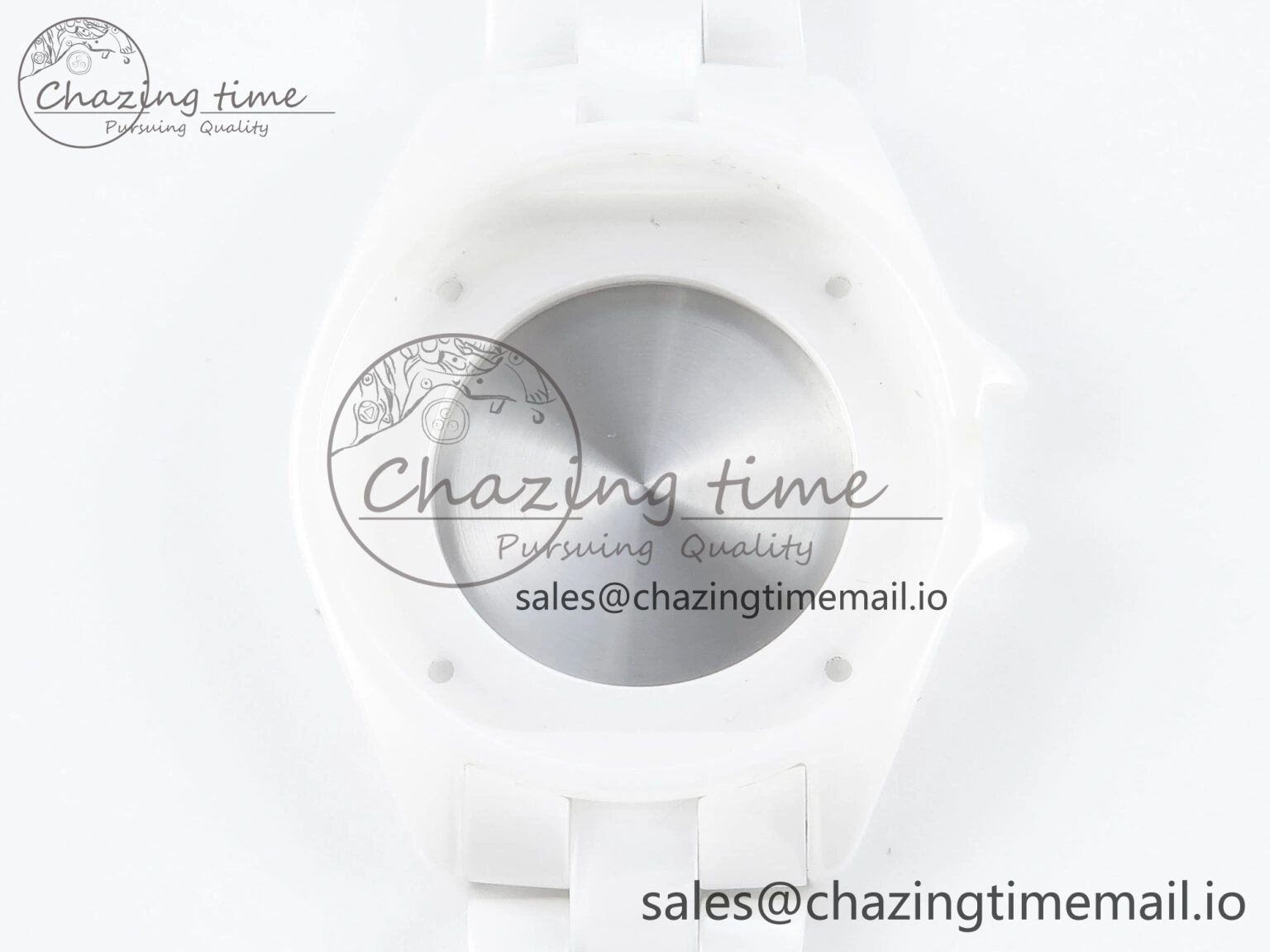J13 33mm White Ceramic HTF 1:1 Best Edition Black and White Plaid Dial on Bracelet Swiss Quartz