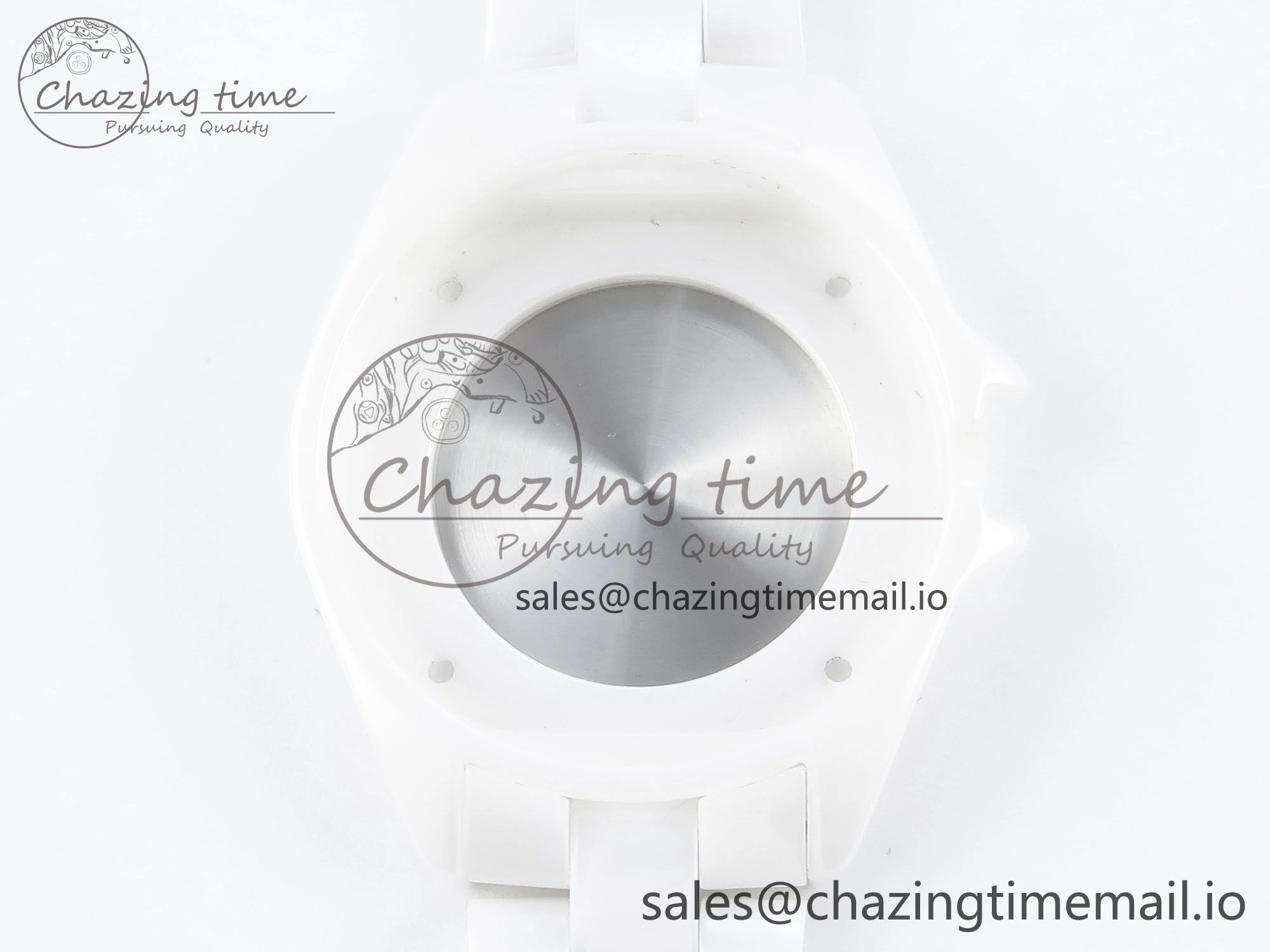 J13 33mm White Ceramic HTF 1:1 Best Edition Black and White Plaid Dial on Bracelet Swiss Quartz