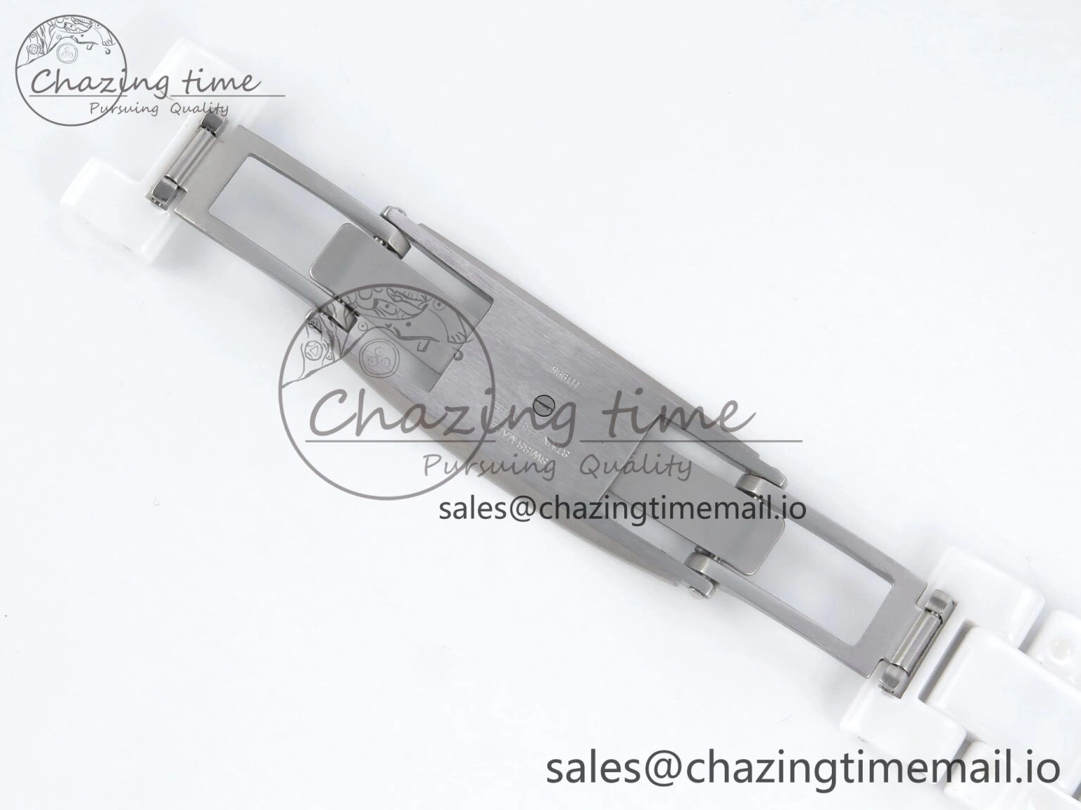 J13 33mm White Ceramic HTF 1:1 Best Edition White Boy Pattern Dial on Bracelet A2892