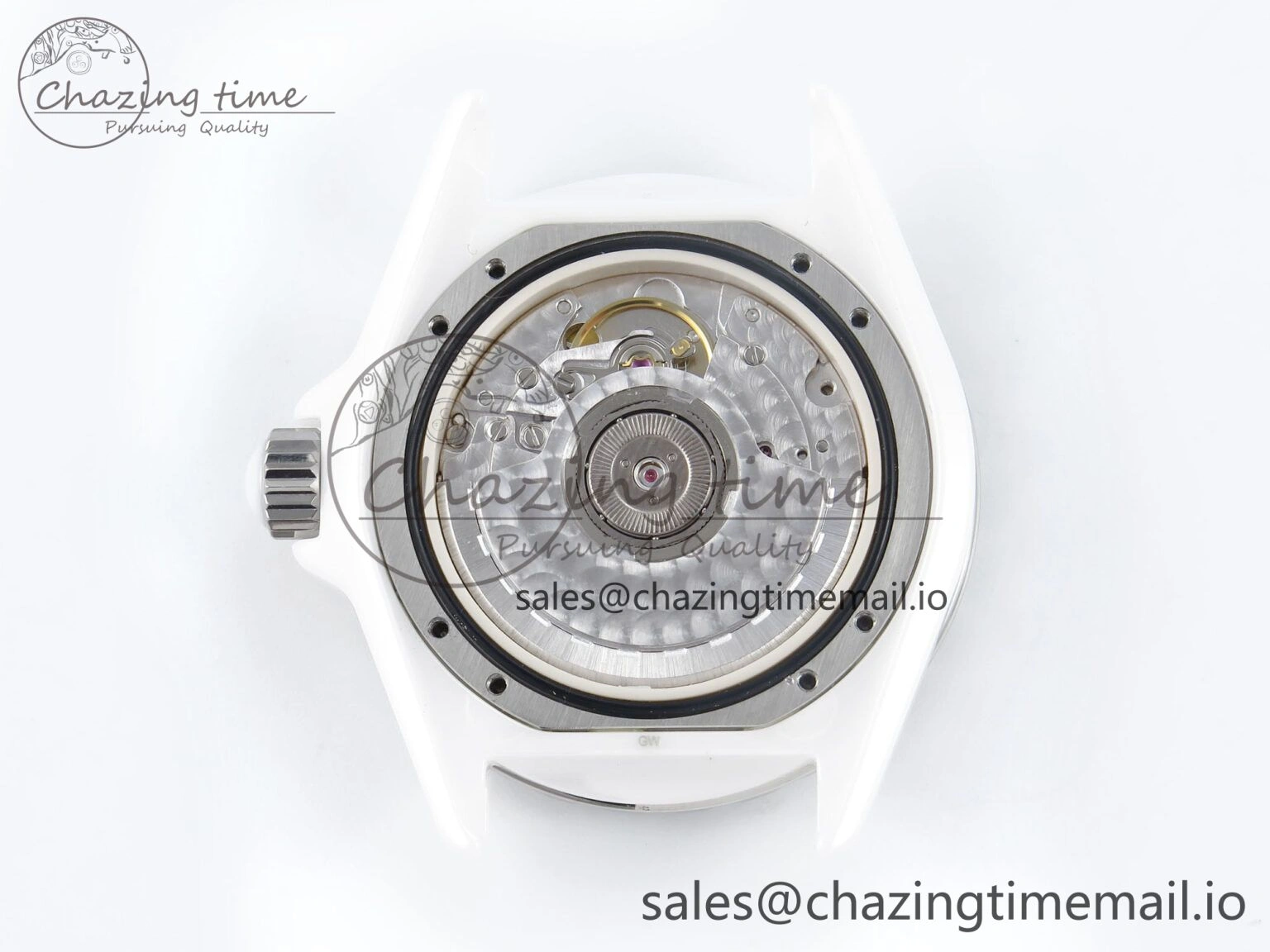 J13 33mm White Ceramic HTF 1:1 Best Edition White Boy Pattern Dial on Bracelet A2892