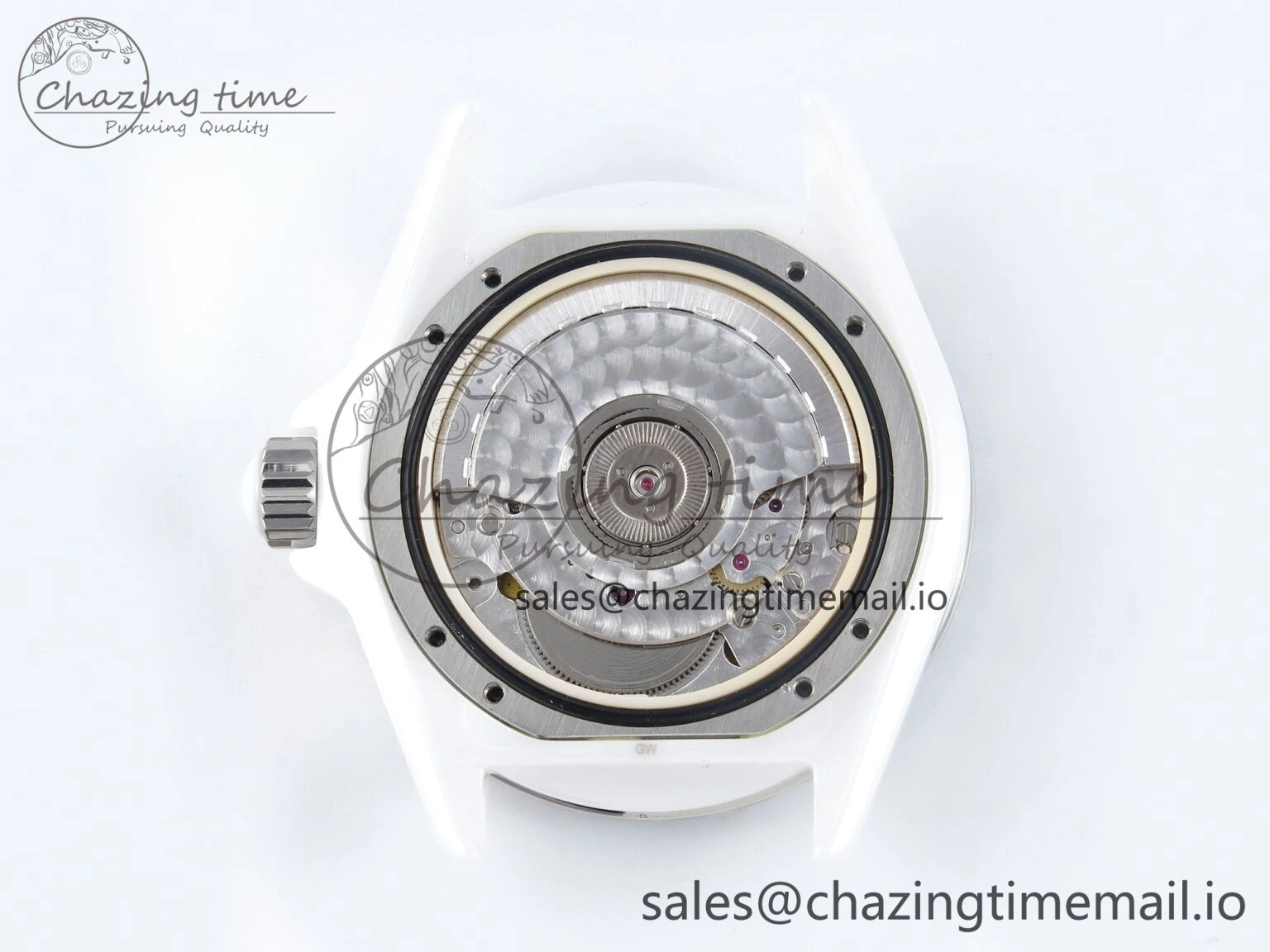 J13 33mm White Ceramic HTF 1:1 Best Edition White Boy Pattern Dial on Bracelet A2892