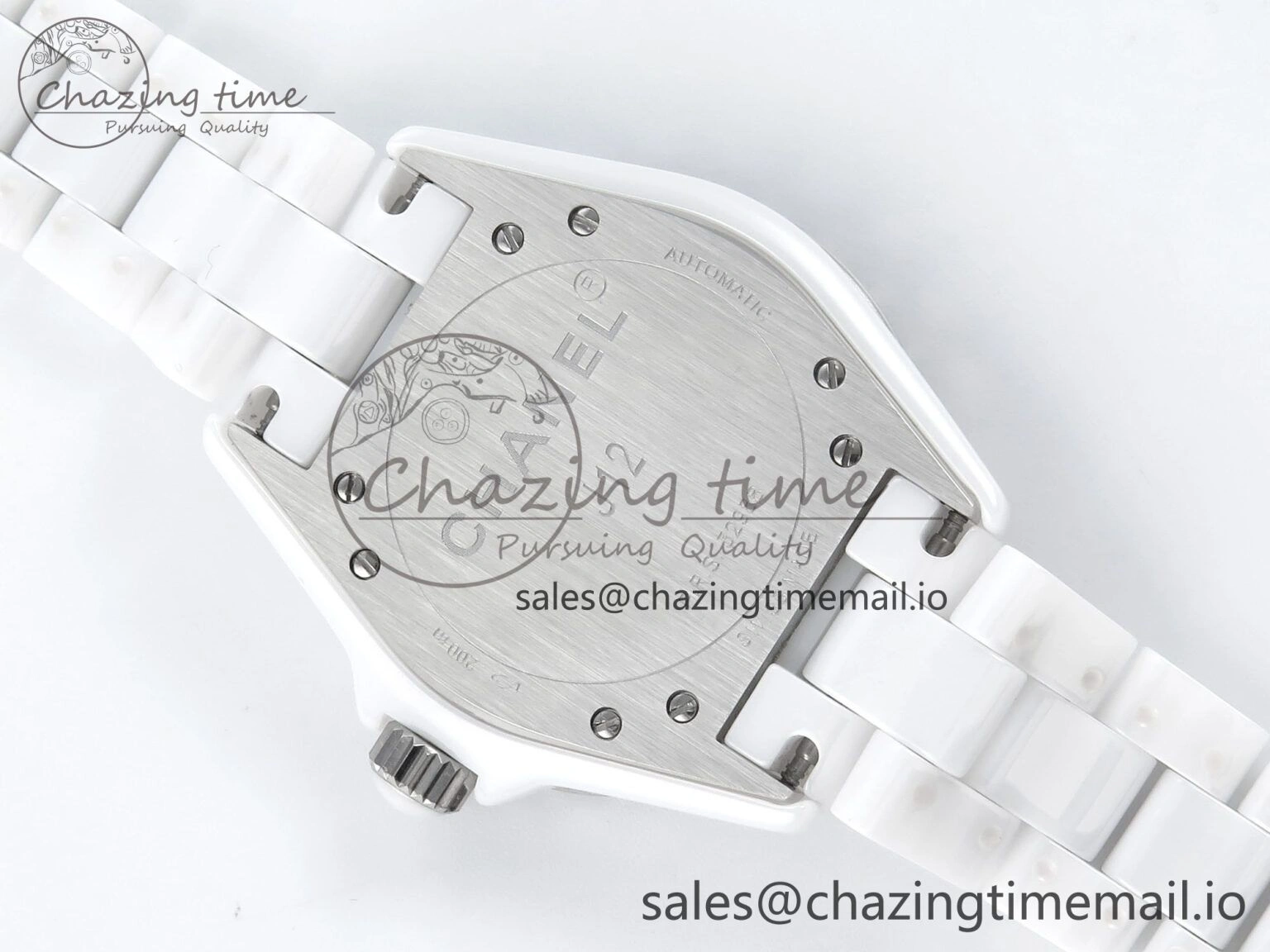 J13 33mm White Ceramic HTF 1:1 Best Edition White Boy Pattern Dial on Bracelet A2892