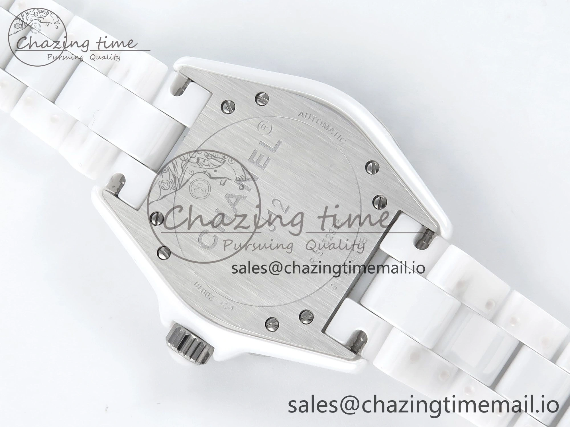 J13 33mm White Ceramic HTF 1:1 Best Edition White Boy Pattern Dial on Bracelet A2892