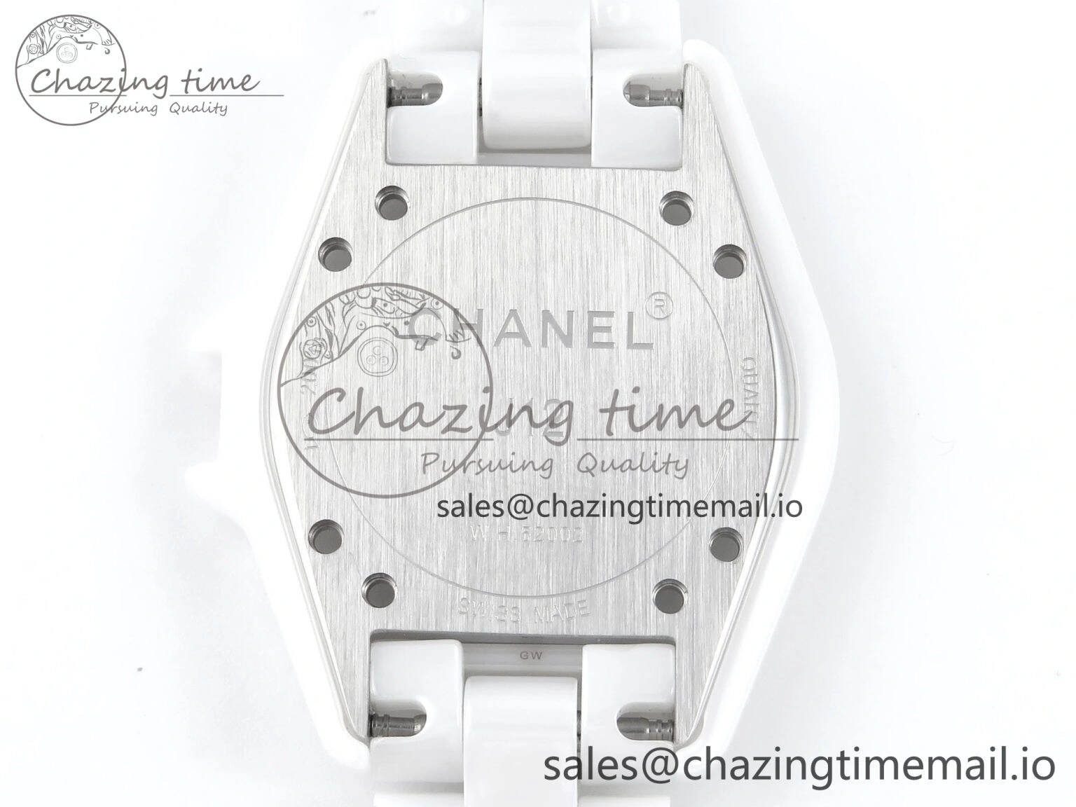 J13 33mm White Ceramic HTF 1:1 Best Edition White Dial Numbers Makers on Bracelet Swiss Quartz