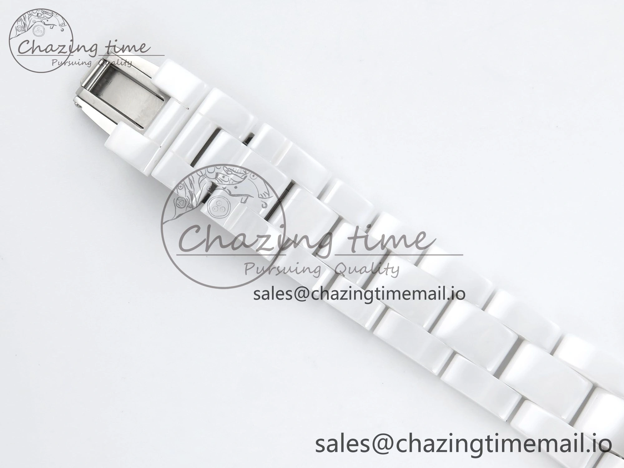 J13 33mm White Ceramic HTF 1:1 Best Edition White Black Dial on Bracelet A12.1
