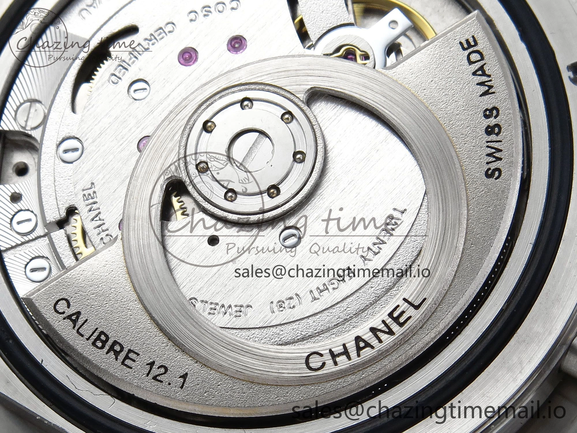 J13 33mm White Ceramic HTF 1:1 Best Edition White Black Dial on Bracelet A12.1