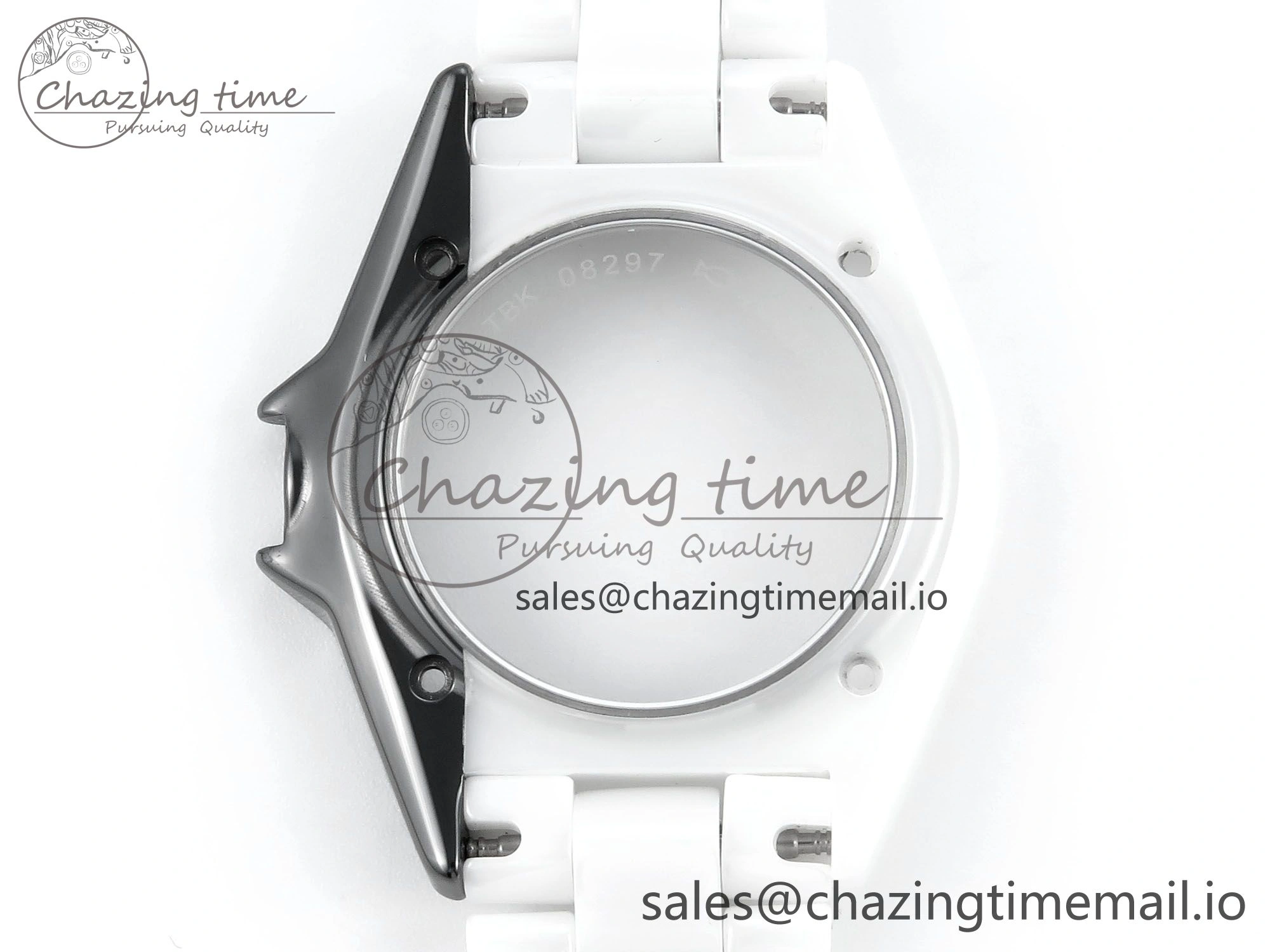J13 33mm White Ceramic HTF 1:1 Best Edition White Black Dial on Bracelet A12.1
