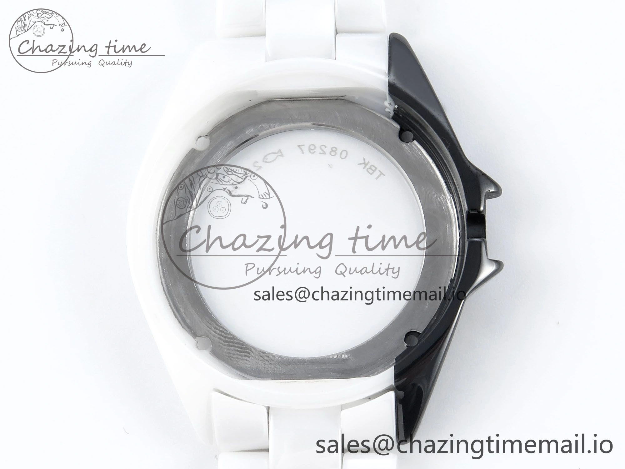 J13 33mm White Ceramic HTF 1:1 Best Edition White Black Dial on Bracelet A12.1