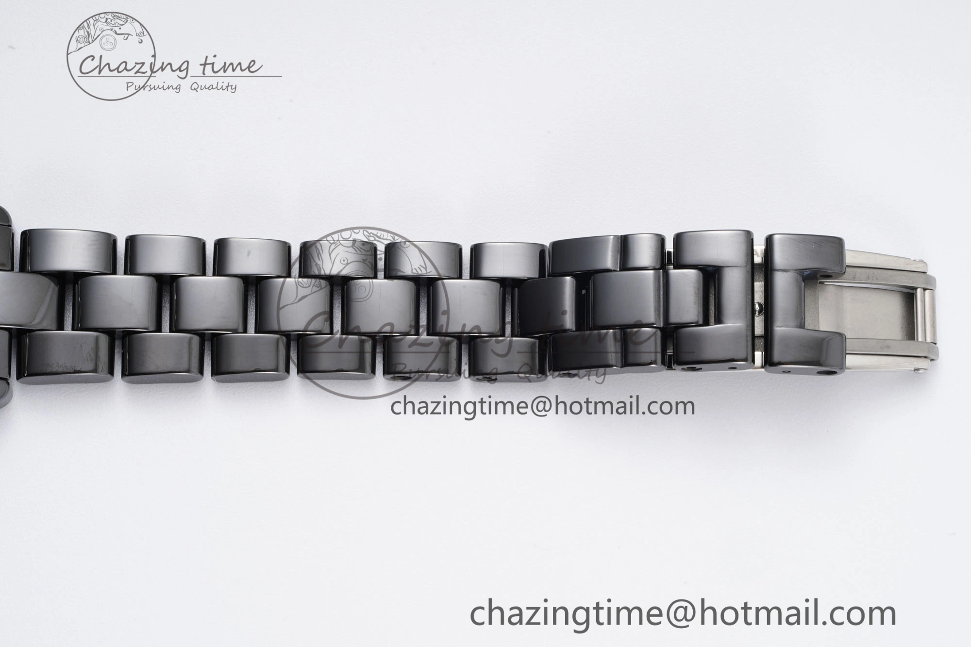 J13 33mm XF 1:1 Best Edition Black Korea Ceramic Black Numeral Dial on Bracelet Swiss Quartz