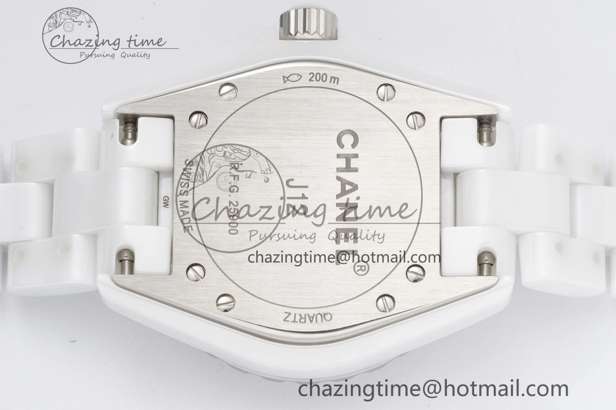 J13 33mm XF 1:1 Best Edition White Korea Ceramic Pink No Date Diamonds Dial on Bracelet Swiss Quartz