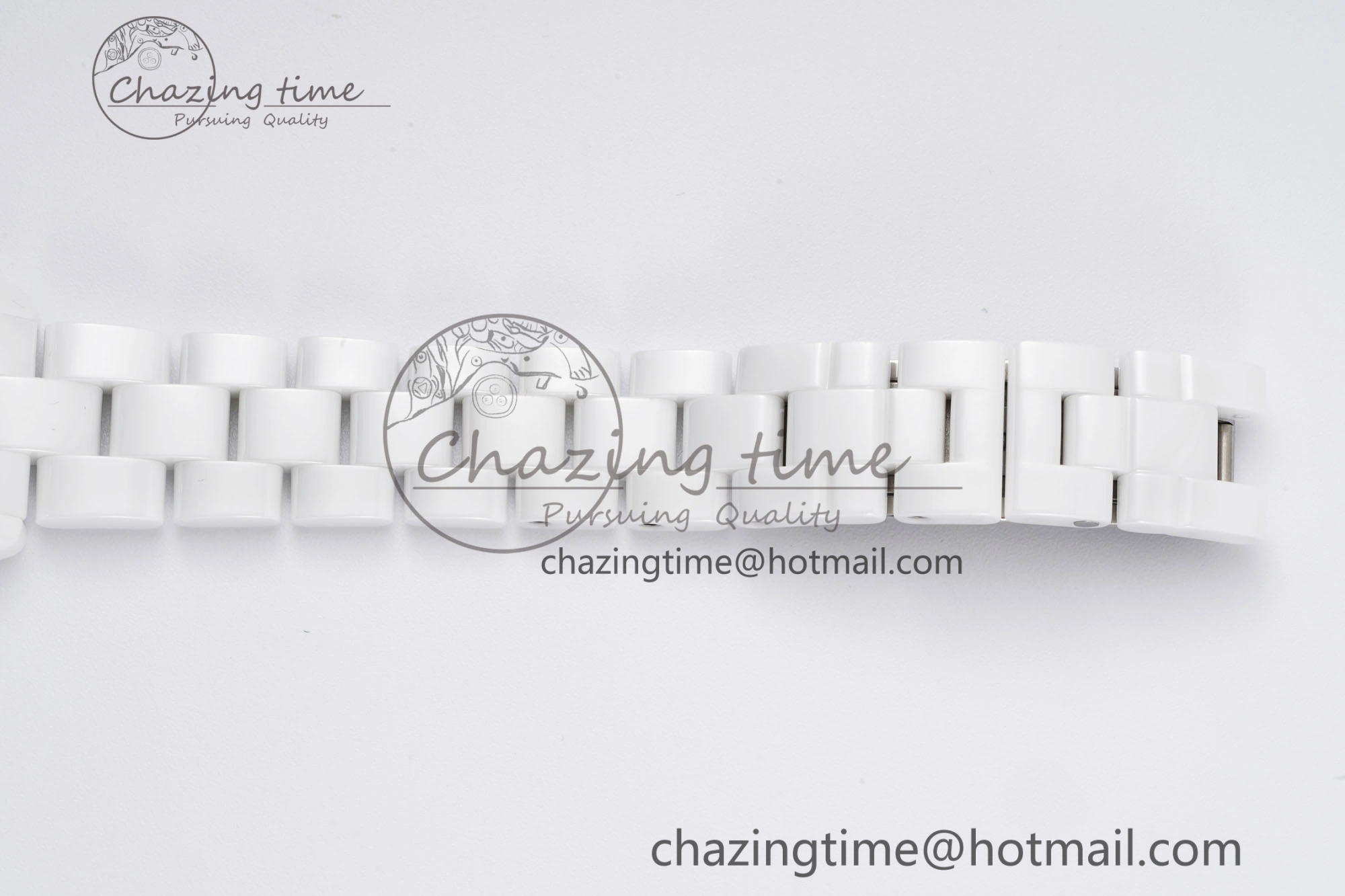 J13 33mm XF 1:1 Best Edition White Korea Ceramic Pink No Date Diamonds Dial on Bracelet Swiss Quartz