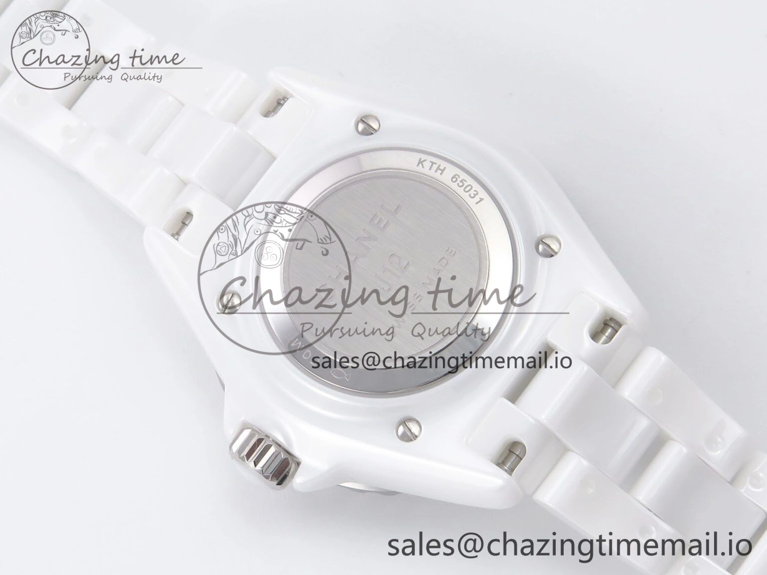 J13 33mm XF 1:1 Best Edition White Korea Ceramic White Diamonds Dial Diamonds Bezel on Bracelet Swiss Quartz