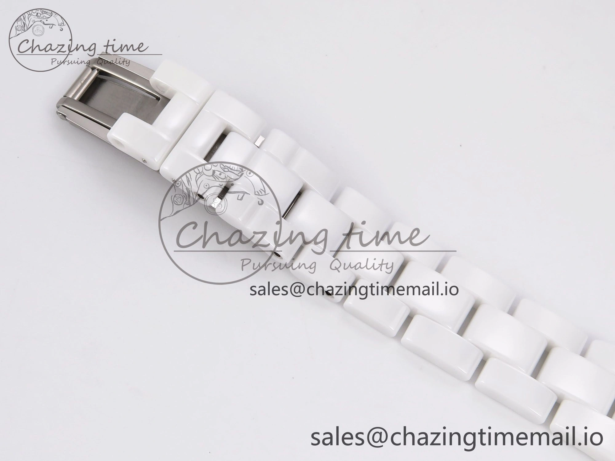 J13 33mm XF 1:1 Best Edition White Korea Ceramic White Diamonds Dial Diamonds Bezel on Bracelet Swiss Quartz
