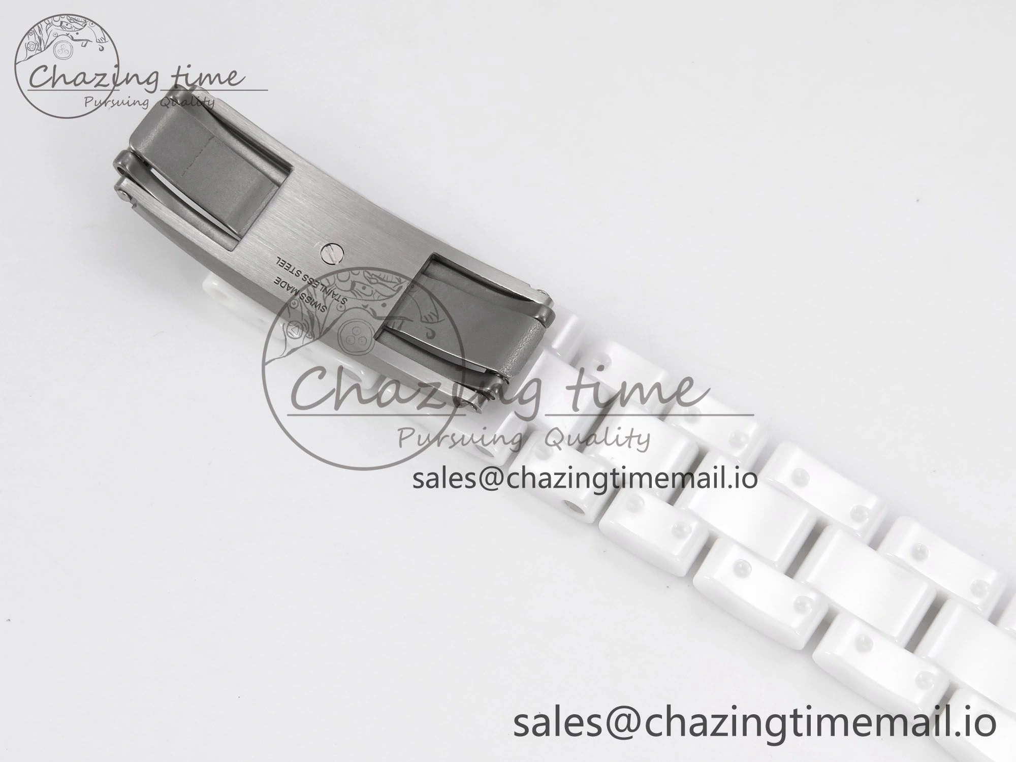 J13 33mm XF 1:1 Best Edition White Korea Ceramic White Diamonds Dial Diamonds Bezel on Bracelet Swiss Quartz