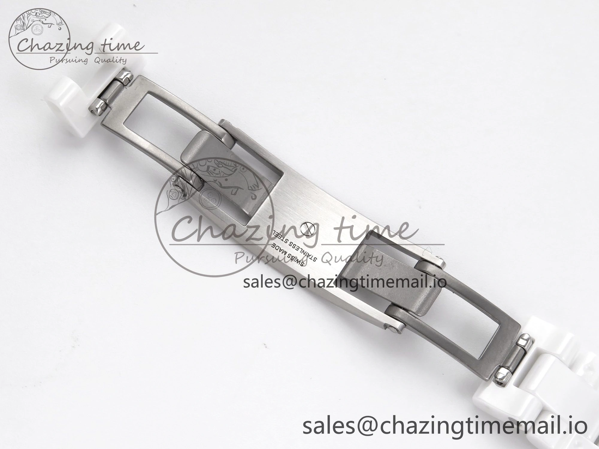 J13 33mm XF 1:1 Best Edition White Korea Ceramic White Diamonds Dial Diamonds Bezel on Bracelet Swiss Quartz