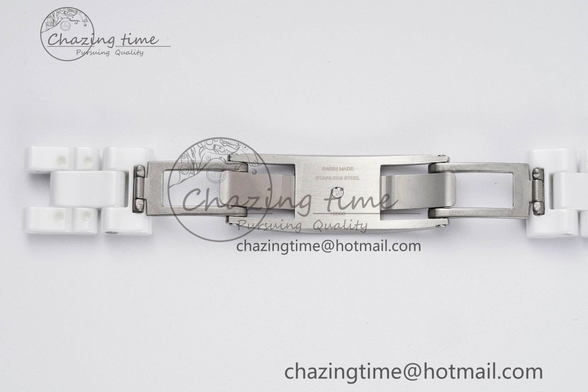 J13 33mm XF 1:1 Best Edition White Korea Ceramic White No Date Diamonds Dial on Bracelet Swiss Quartz