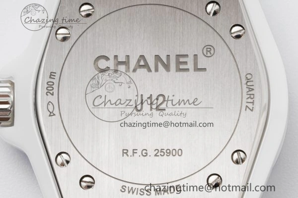 J13 33mm XF 1:1 Best Edition White Korea Ceramic White Numeral Dial on Bracelet Swiss Quartz