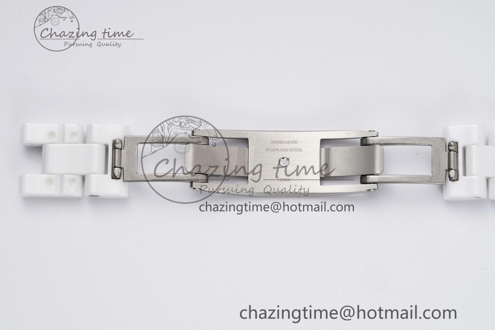 J13 33mm XF 1:1 Best Edition White Korea Ceramic White Numeral Dial on Bracelet Swiss Quartz