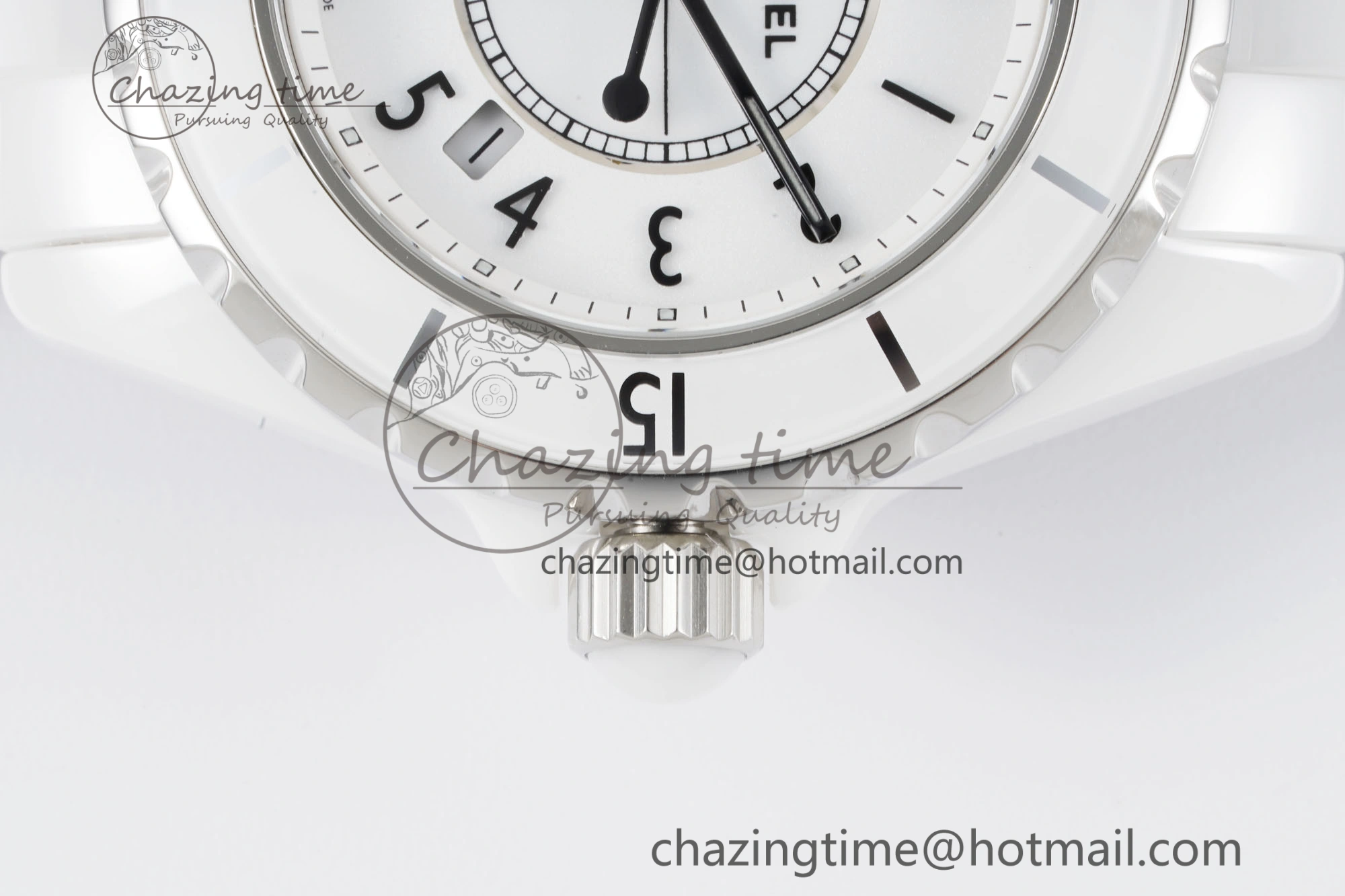 J13 33mm XF 1:1 Best Edition White Korea Ceramic White Numeral Dial on Bracelet Swiss Quartz