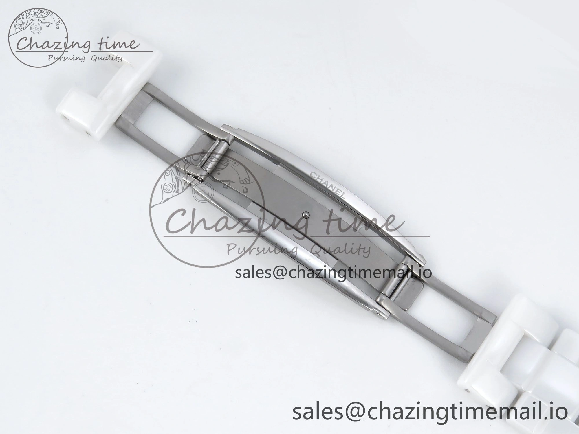 J13 33mm YG White Ceramic HTF 1:1 Best Edition White YG Dial on Bracelet A12.1
