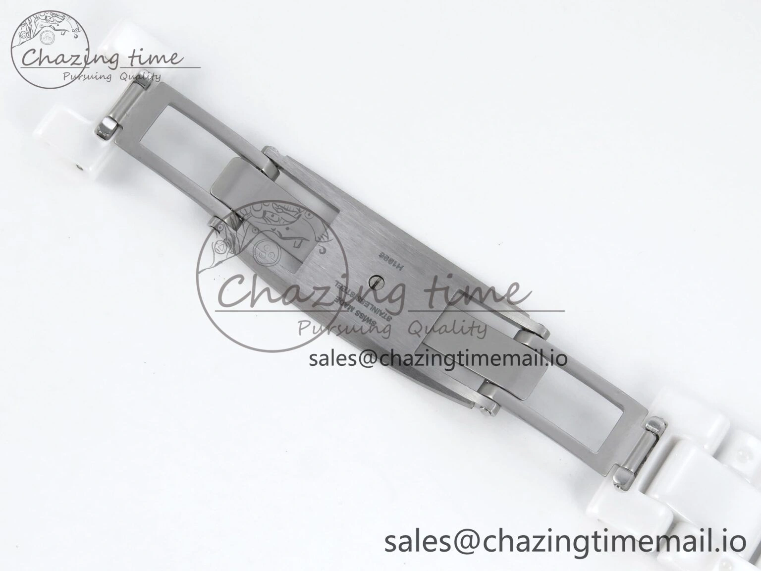 J13 33mm YG White Ceramic HTF 1:1 Best Edition White YG Dial on Bracelet A12.1