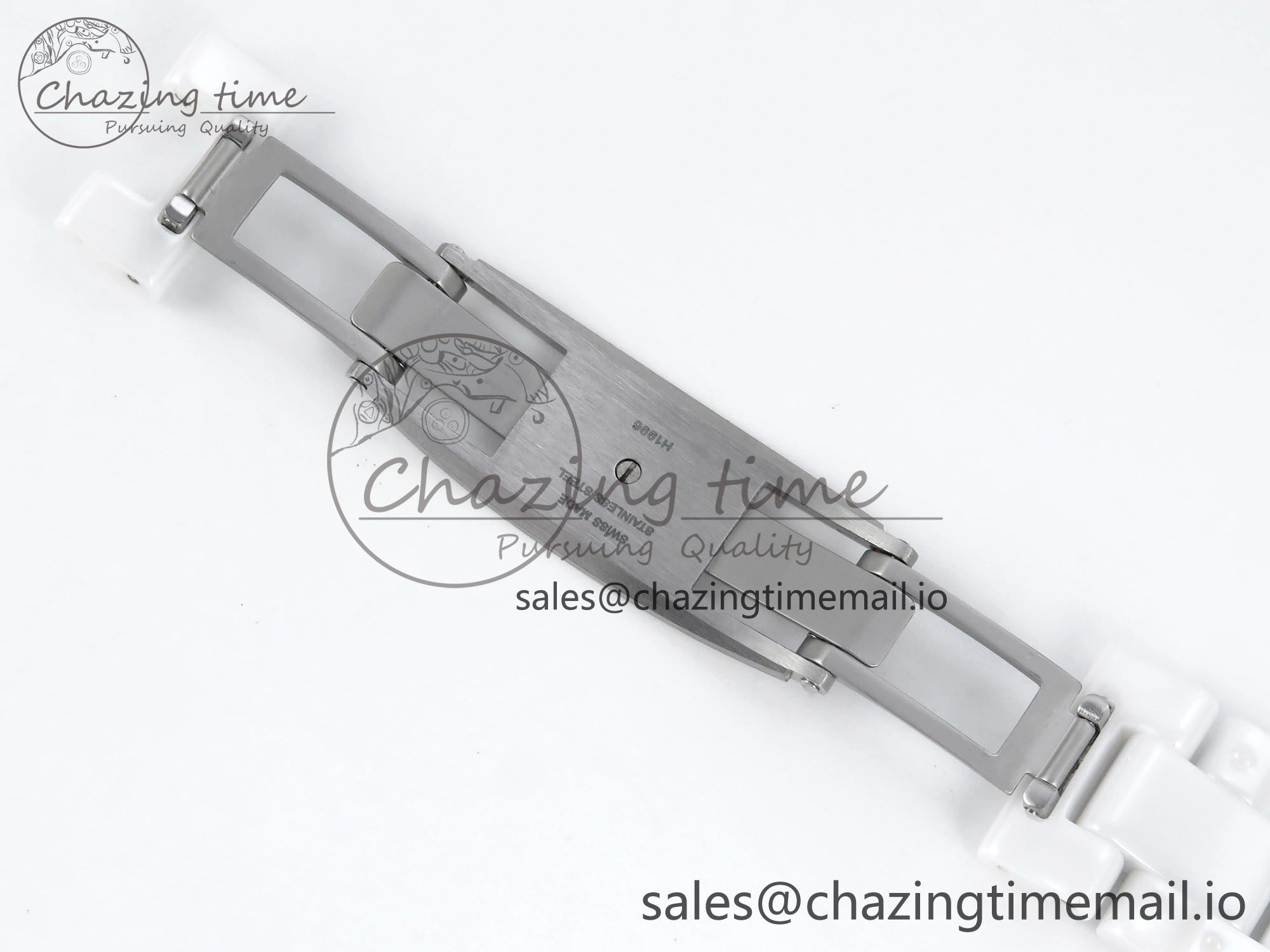 J13 33mm YG White Ceramic HTF 1:1 Best Edition White YG Dial on Bracelet A12.1