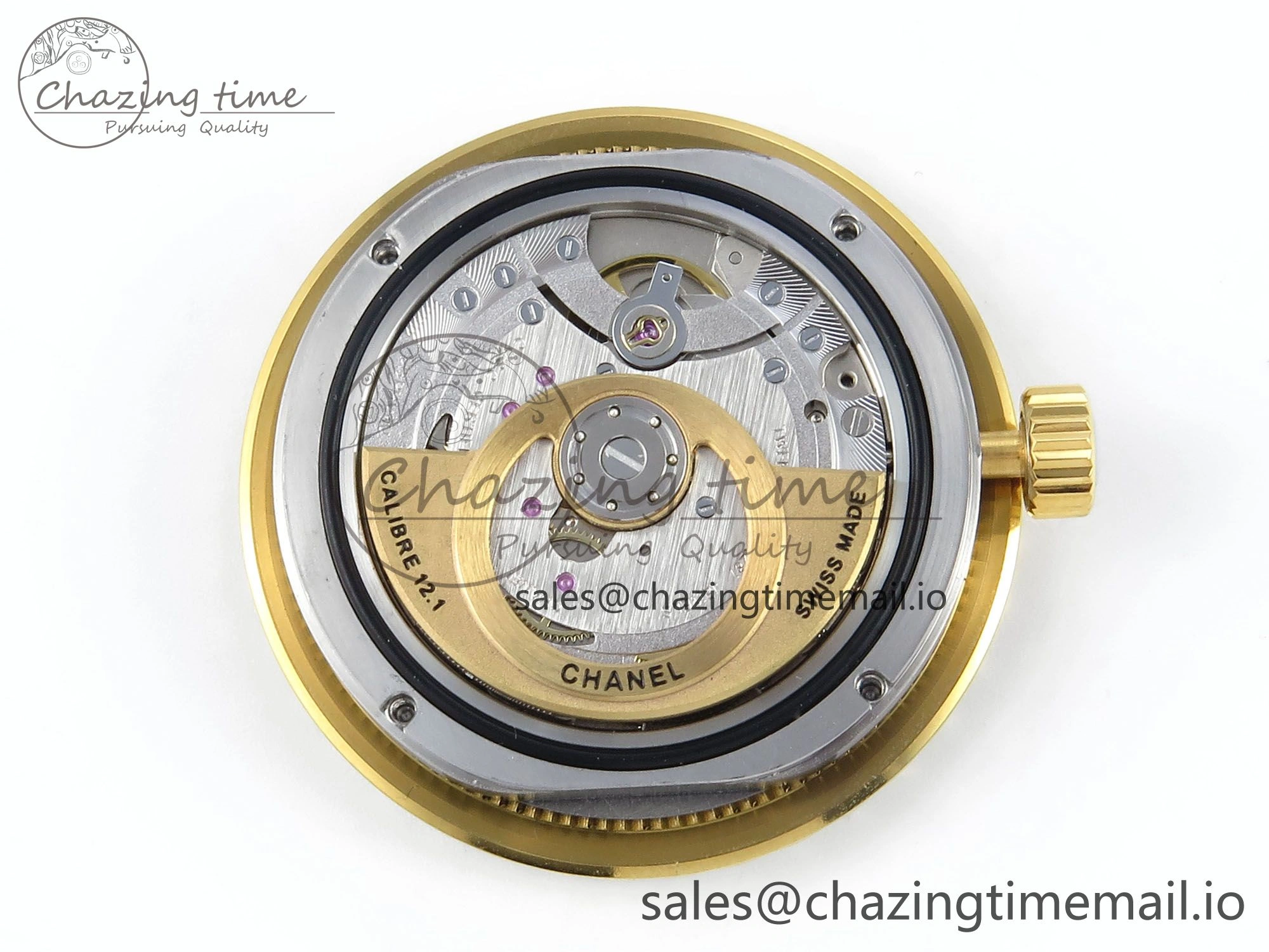 J13 33mm YG White Ceramic HTF 1:1 Best Edition White YG Dial on Bracelet A12.1