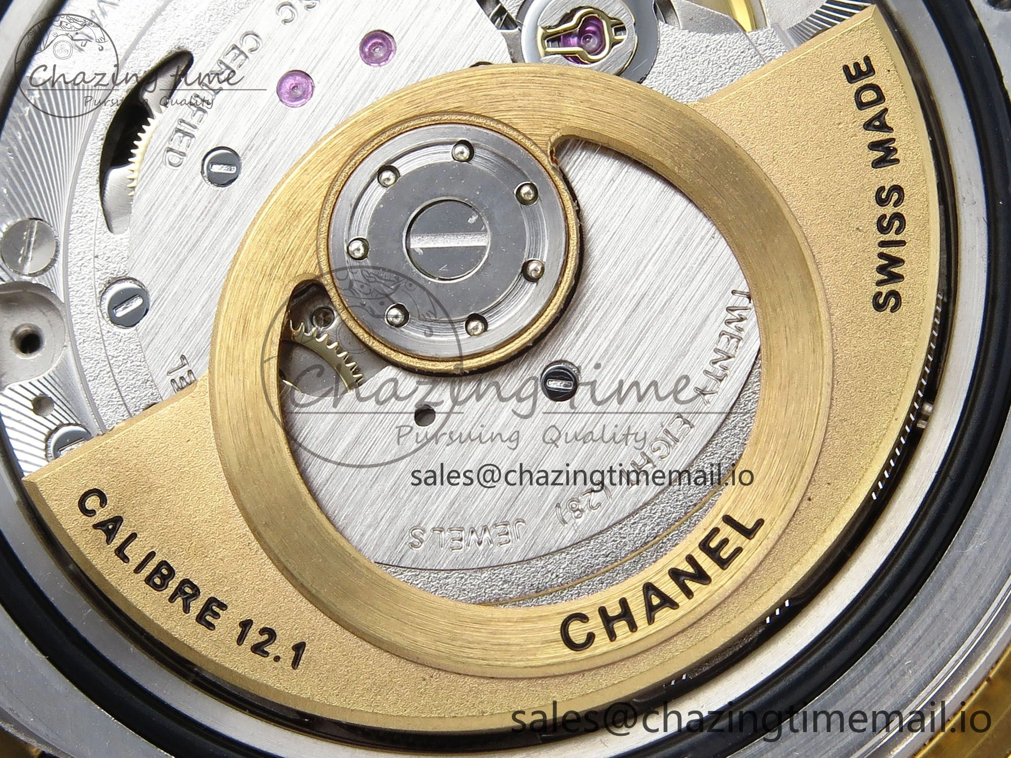 J13 33mm YG White Ceramic HTF 1:1 Best Edition White YG Dial on Bracelet A12.1