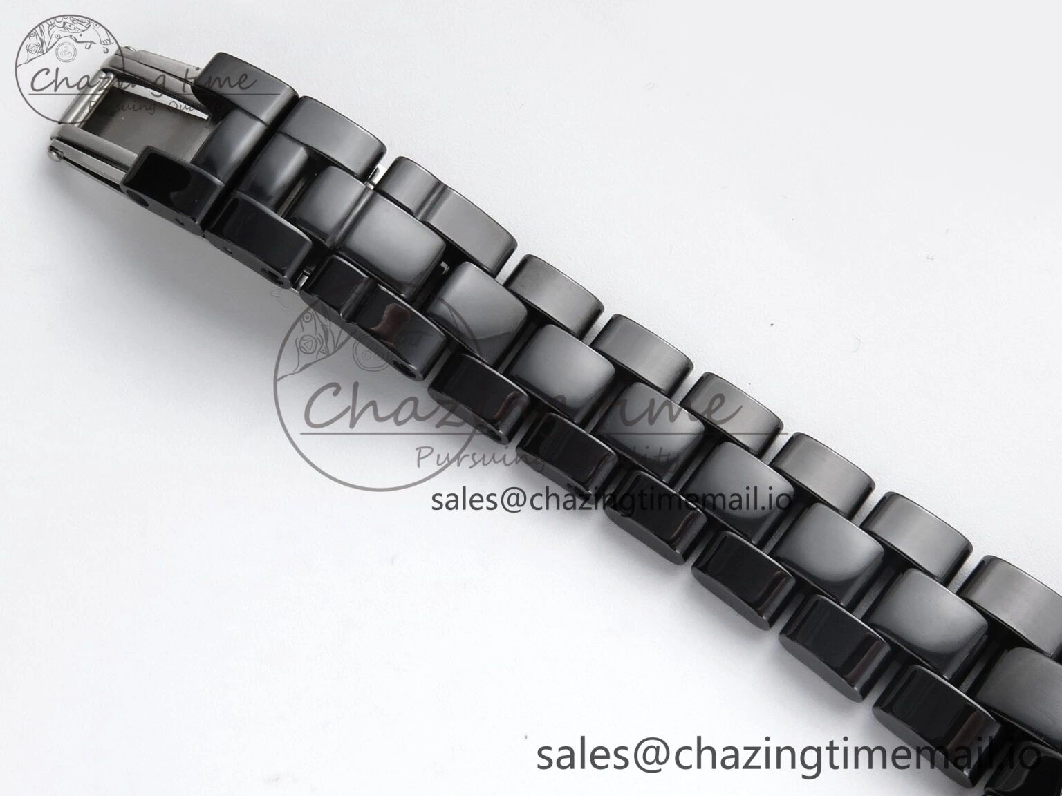 J13 38mm Black Ceramic HTF 1:1 Best Edition Black Dial on Bracelet Swiss Quartz