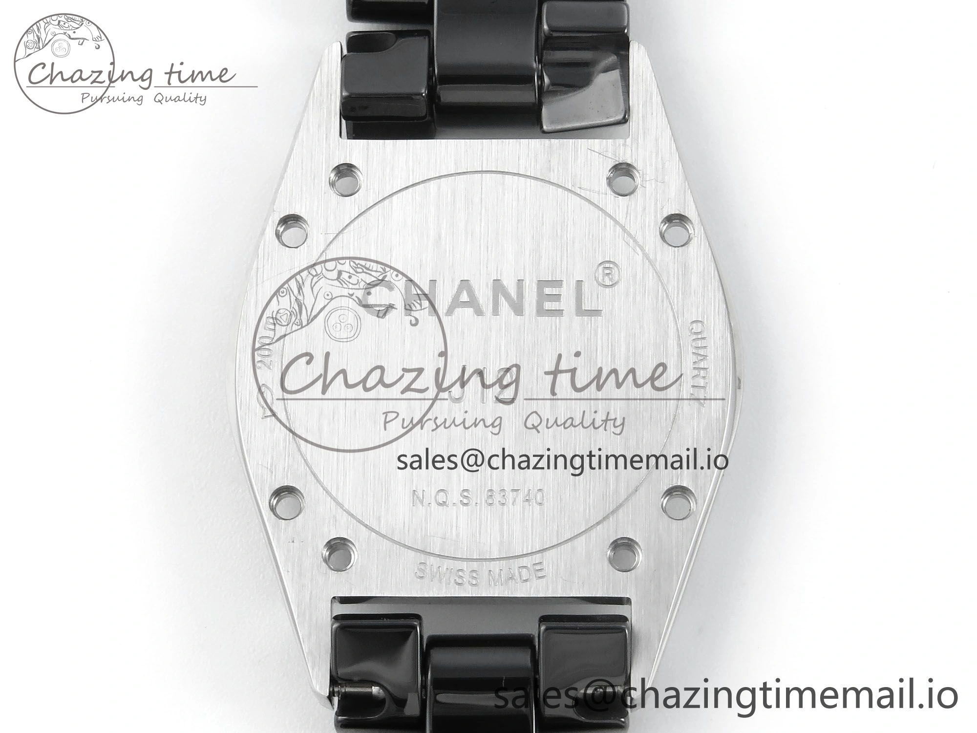 J13 38mm Black Ceramic HTF 1:1 Best Edition Black Dial on Bracelet Swiss Quartz