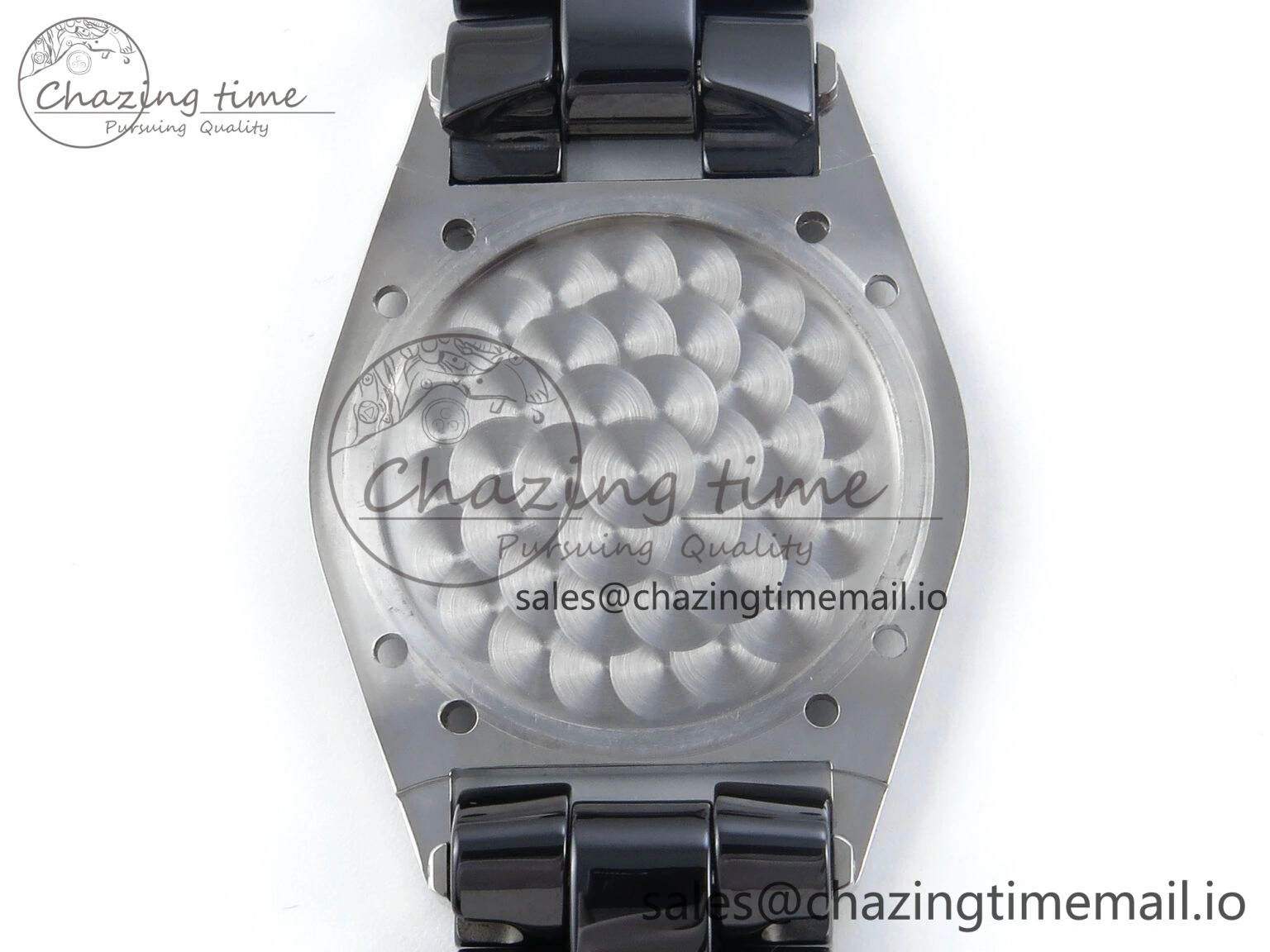 J13 38mm Black Ceramic HTF 1:1 Best Edition Black Dial on Bracelet Swiss Quartz