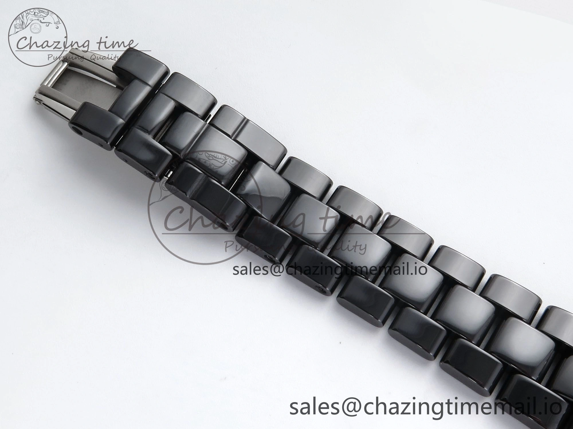 J13 38mm Black Ceramic HTF 1:1 Best Edition Black Numbers Dial on Bracelet A2892
