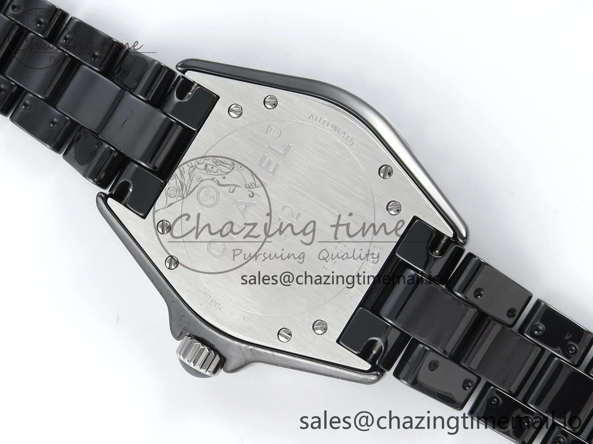 J13 38mm Black Ceramic HTF 1:1 Best Edition Black Numbers Dial on Bracelet A2892