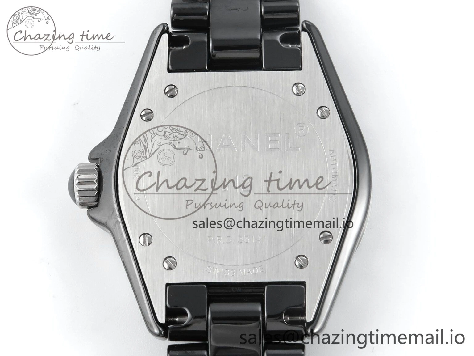 J13 38mm Black Ceramic HTF 1:1 Best Edition Black Numbers Dial on Bracelet A2892