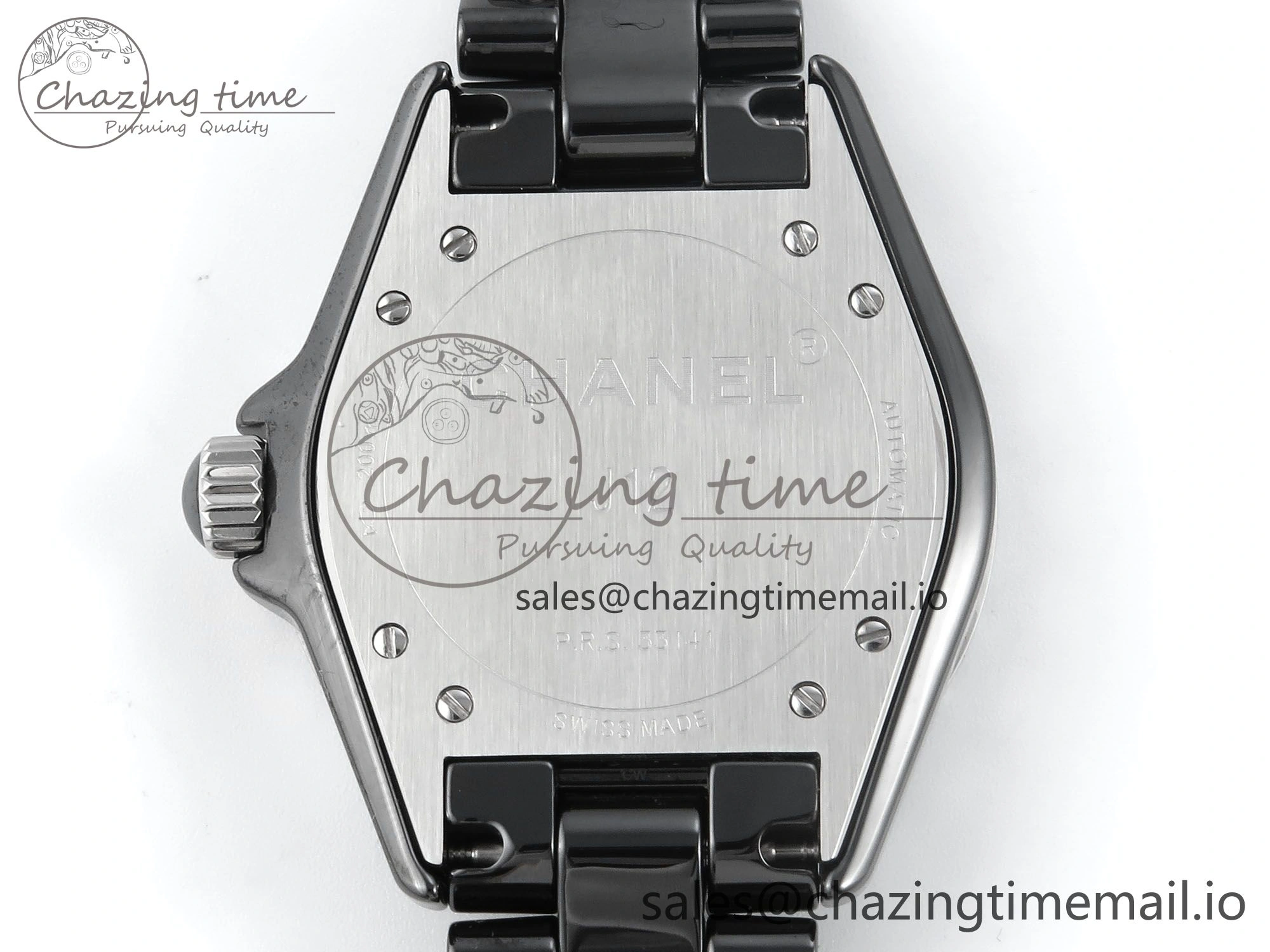 J13 38mm Black Ceramic HTF 1:1 Best Edition Black Numbers Dial on Bracelet A2892