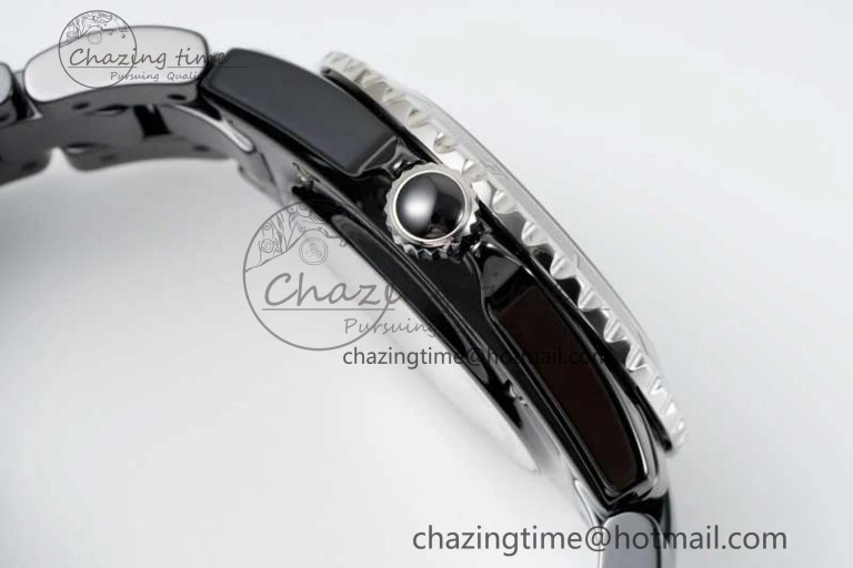 J13 38mm H5697 HTF 1:1 Best Edition Black Korea Ceramic Numeral Markers Dial on Bracelet Calibre 12.1
