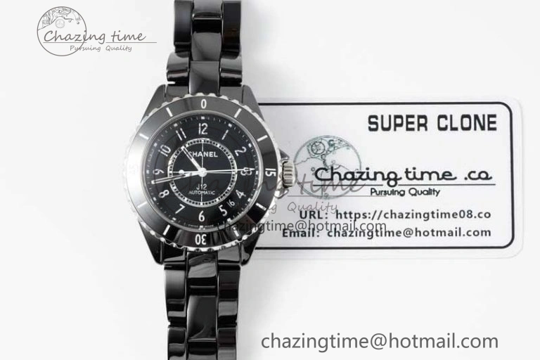 J13 38mm H5697 HTF 1:1 Best Edition Black Korea Ceramic Numeral Markers Dial on Bracelet Calibre 12.1